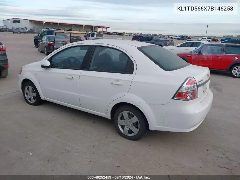 KL1TD566X7B146258 2007 Chevrolet Aveo Ls