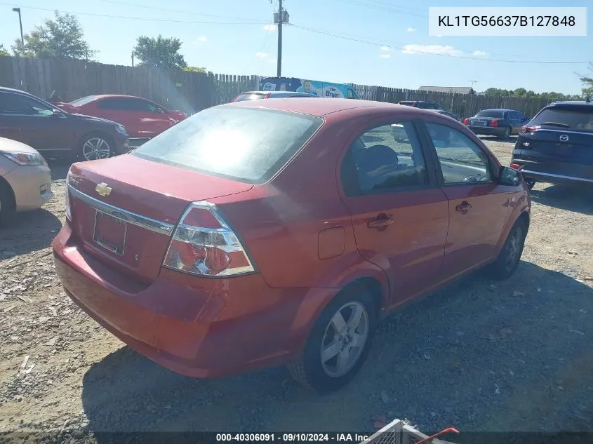 2007 Chevrolet Aveo Lt VIN: KL1TG56637B127848 Lot: 40306091