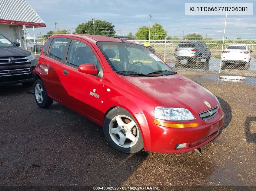 2007 Chevrolet Aveo 5 Ls VIN: KL1TD66677B706081 Lot: 40342529