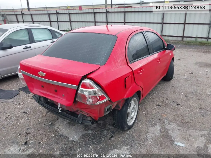 KL1TD566X8B124858 2008 Chevrolet Aveo Ls