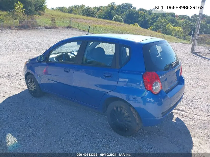 2009 Chevrolet Aveo Lt VIN: KL1TD66E89B639162 Lot: 40313339