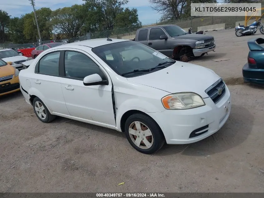 2009 Chevrolet Aveo Lt VIN: KL1TD56E29B394045 Lot: 40349757