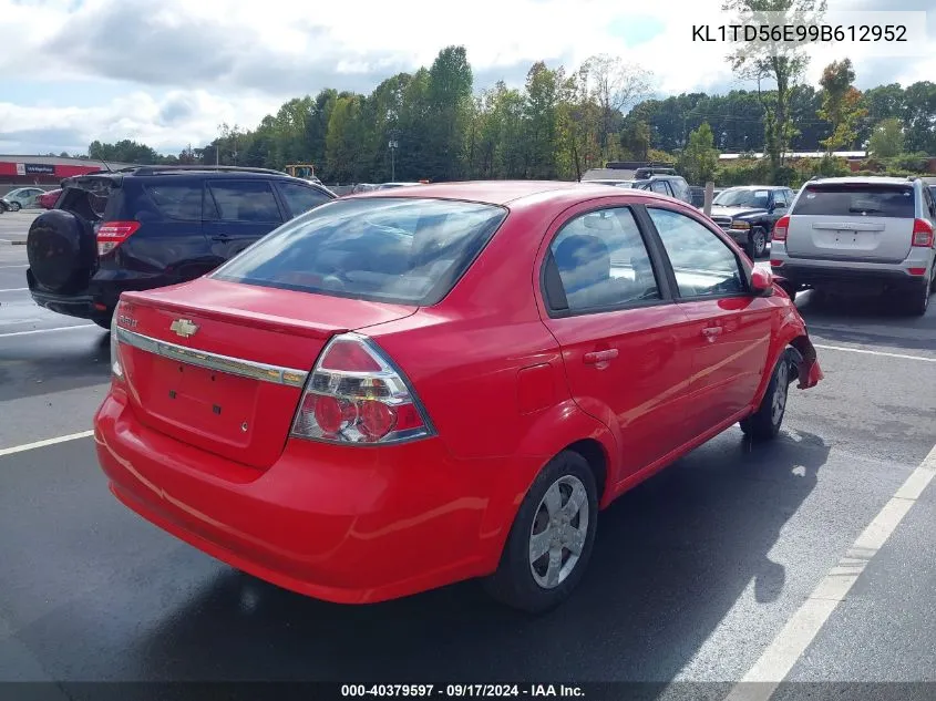 KL1TD56E99B612952 2009 Chevrolet Aveo Lt