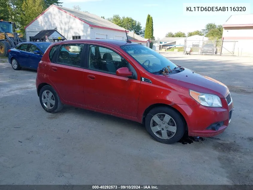 2010 Chevrolet Aveo Lt VIN: KL1TD6DE5AB116320 Lot: 40292573