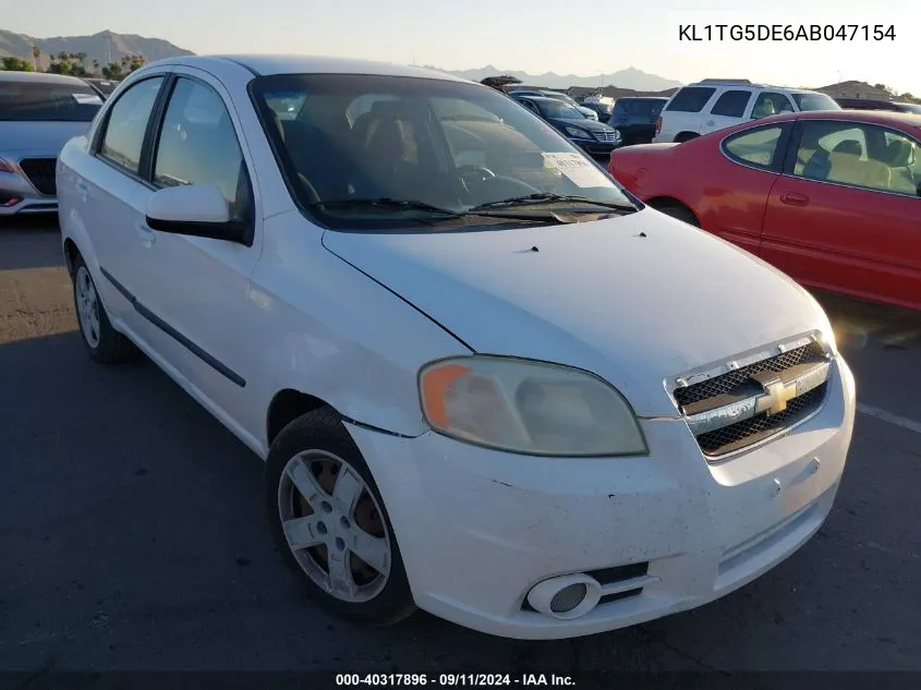 2010 Chevrolet Aveo Lt VIN: KL1TG5DE6AB047154 Lot: 40317896