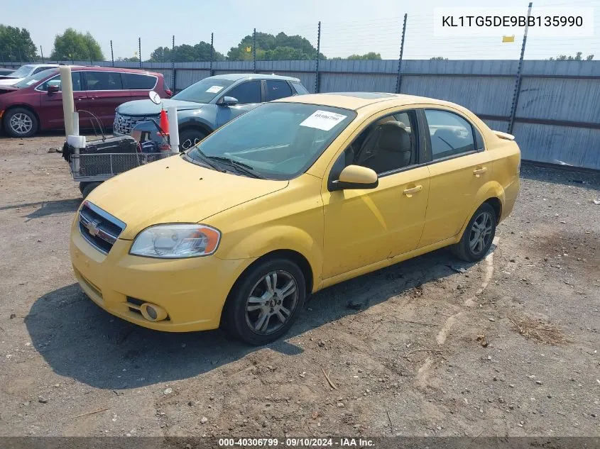 2011 Chevrolet Aveo 2Lt VIN: KL1TG5DE9BB135990 Lot: 40306799