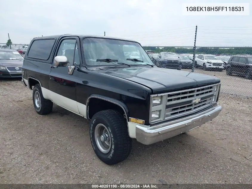 1985 Chevrolet Blazer K10 VIN: 1G8EK18H5FF118531 Lot: 40251198