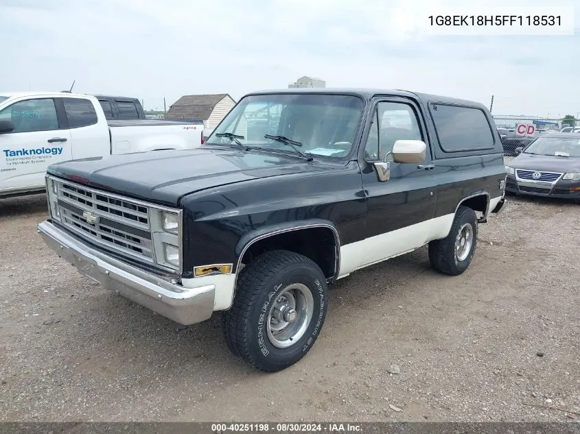 1G8EK18H5FF118531 1985 Chevrolet Blazer K10