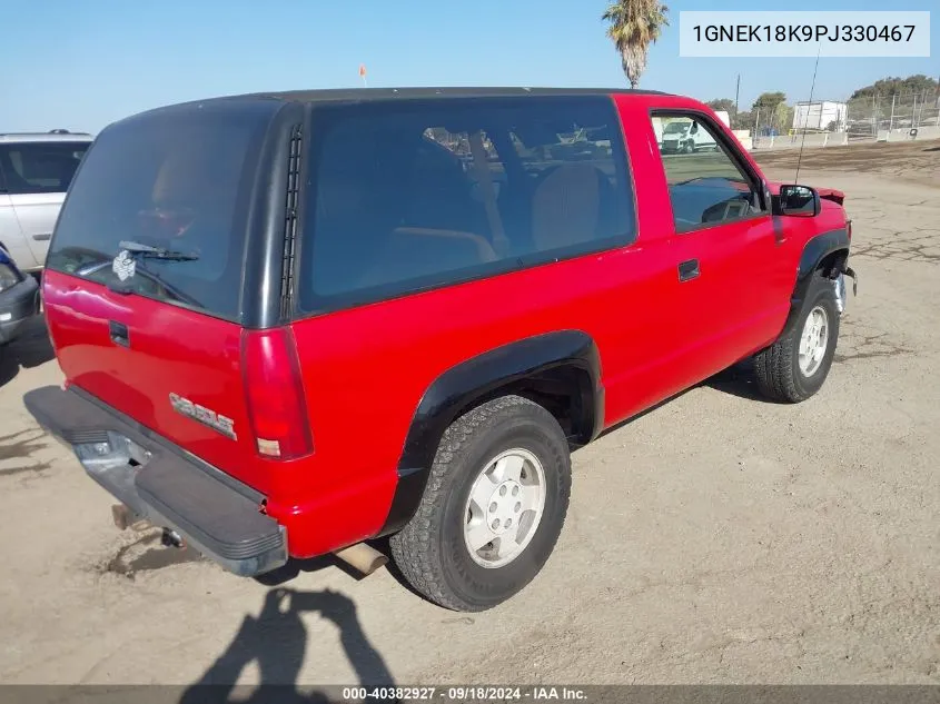 1993 Chevrolet Blazer K1500 VIN: 1GNEK18K9PJ330467 Lot: 40382927