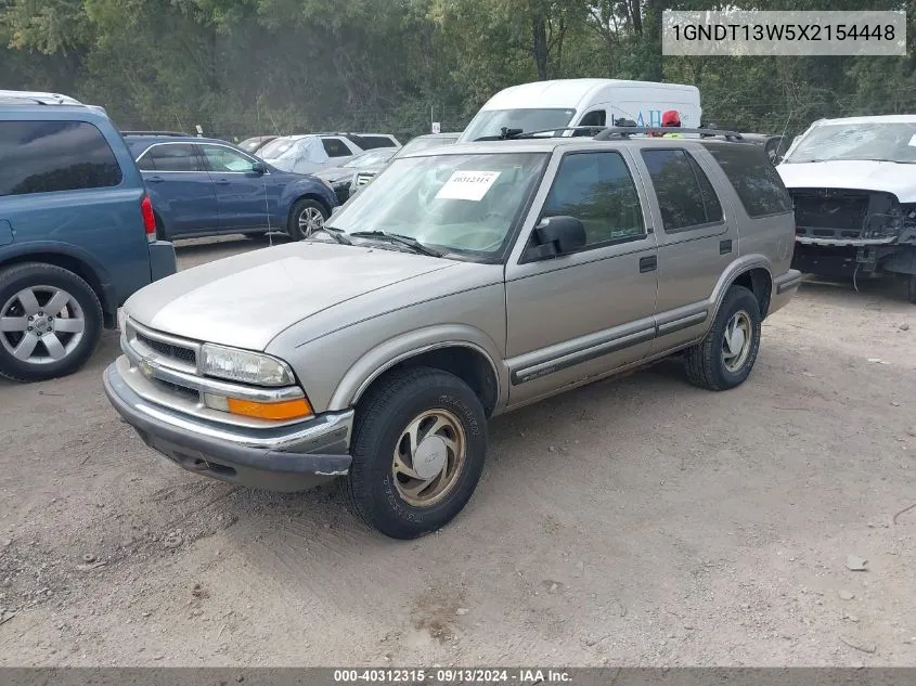 1999 Chevrolet Blazer Lt VIN: 1GNDT13W5X2154448 Lot: 40312315