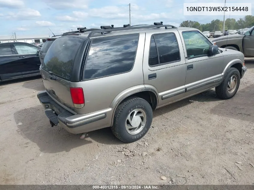 1999 Chevrolet Blazer Lt VIN: 1GNDT13W5X2154448 Lot: 40312315