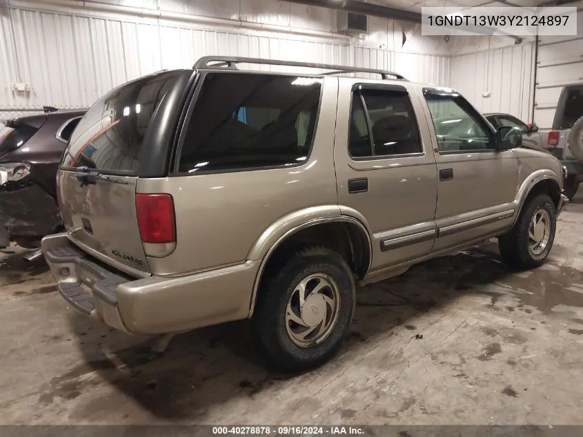 1GNDT13W3Y2124897 2000 Chevrolet Blazer Lt