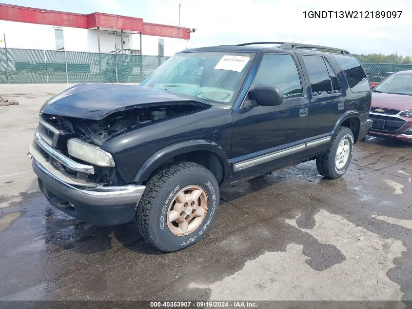 1GNDT13W212189097 2001 Chevrolet Blazer Ls