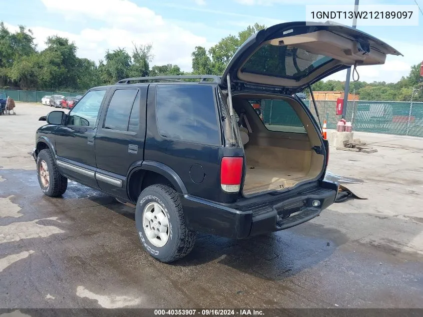 2001 Chevrolet Blazer Ls VIN: 1GNDT13W212189097 Lot: 40353907