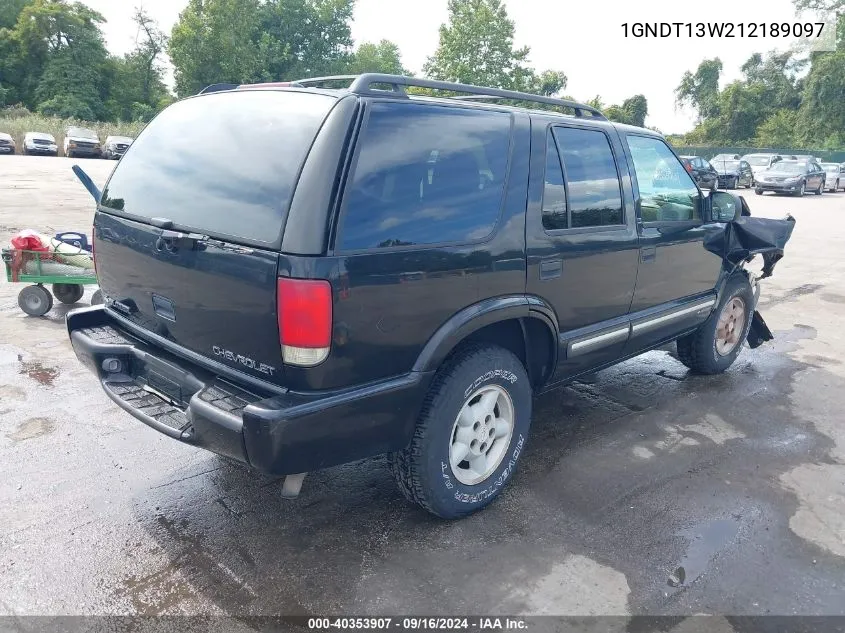 2001 Chevrolet Blazer Ls VIN: 1GNDT13W212189097 Lot: 40353907