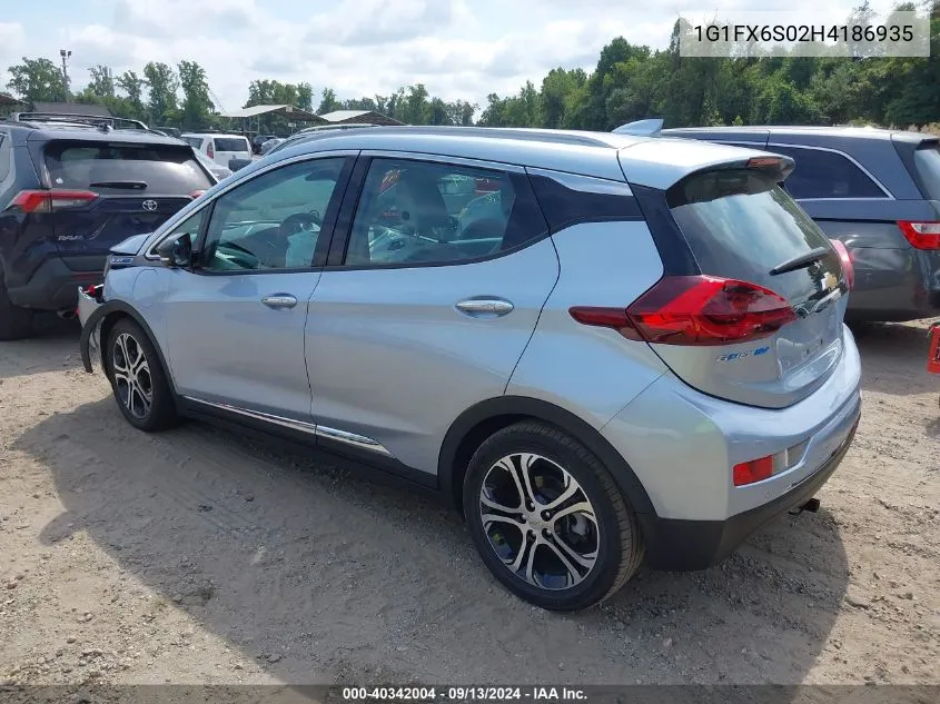 2017 Chevrolet Bolt Ev Premier VIN: 1G1FX6S02H4186935 Lot: 40342004