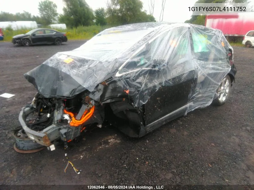 1G1FY6S07L4111752 2020 Chevrolet Bolt Ev Lt