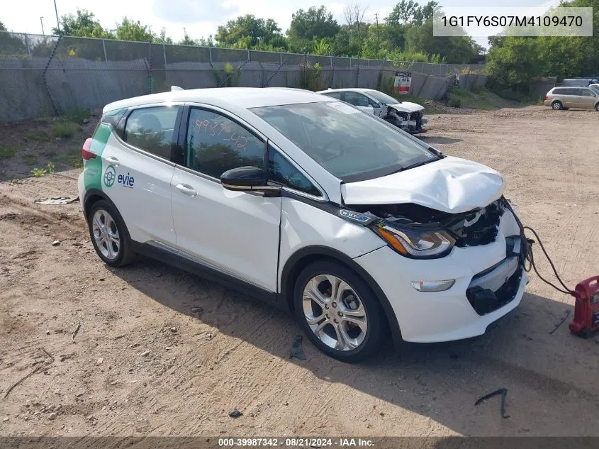 2021 Chevrolet Bolt Ev Lt VIN: 1G1FY6S07M4109470 Lot: 39987342