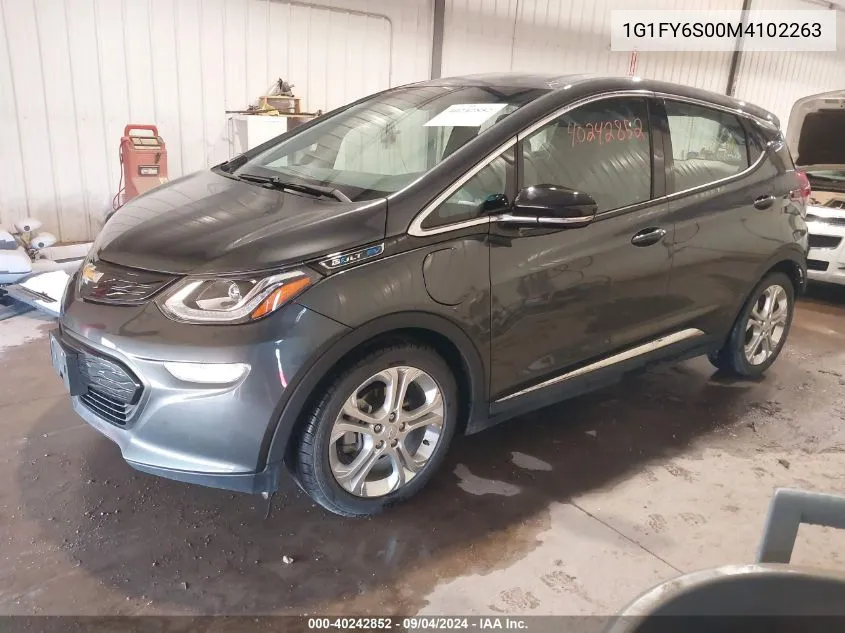 2021 Chevrolet Bolt Ev Fwd Lt VIN: 1G1FY6S00M4102263 Lot: 40242852