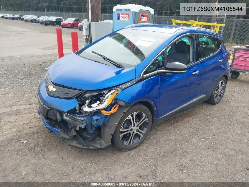 2021 Chevrolet Bolt Ev Fwd Premier VIN: 1G1FZ6S0XM4106544 Lot: 40350609