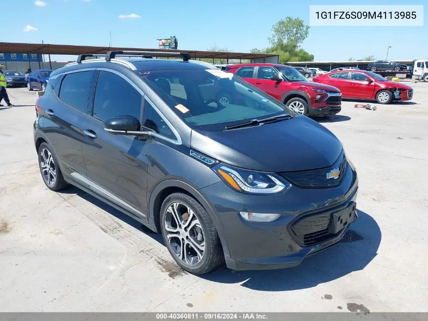 2021 Chevrolet Bolt Ev Fwd Premier VIN: 1G1FZ6S09M4113985 Lot: 40360811