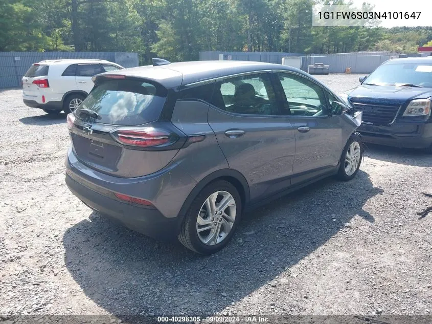 1G1FW6S03N4101647 2022 Chevrolet Bolt Ev Fwd 1Lt