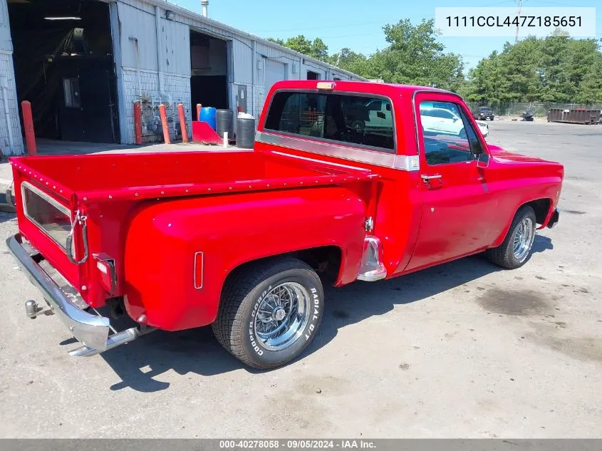 1977 Chevrolet C10 Cab & Chassis VIN: 1111CCL447Z185651 Lot: 40278058