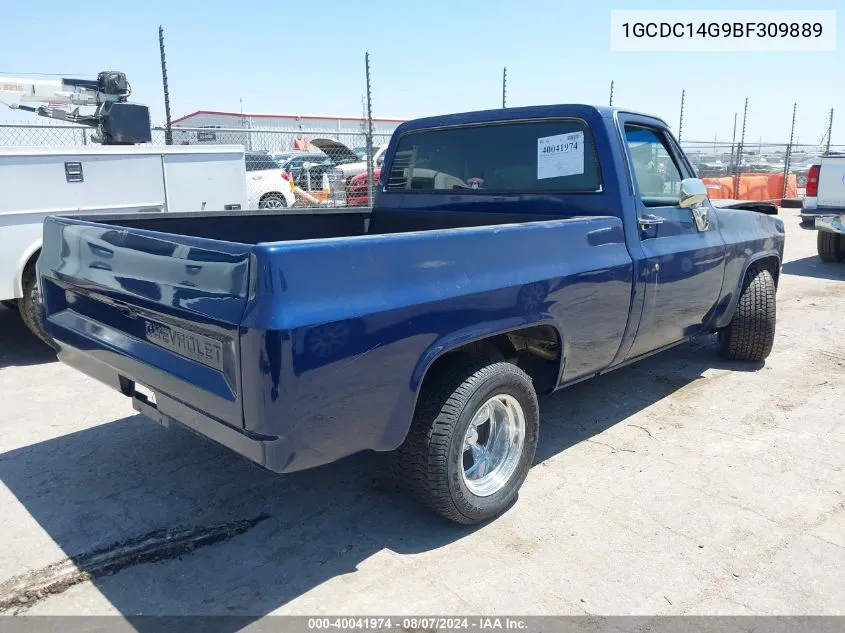 1981 Chevrolet C10 VIN: 1GCDC14G9BF309889 Lot: 40041974