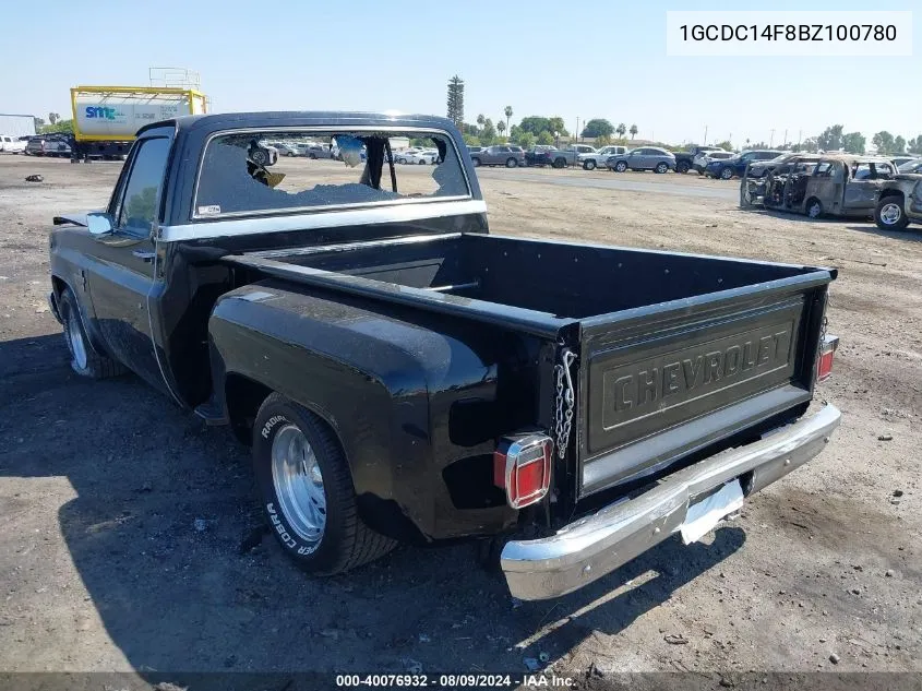 1981 Chevrolet C10 VIN: 1GCDC14F8BZ100780 Lot: 40076932