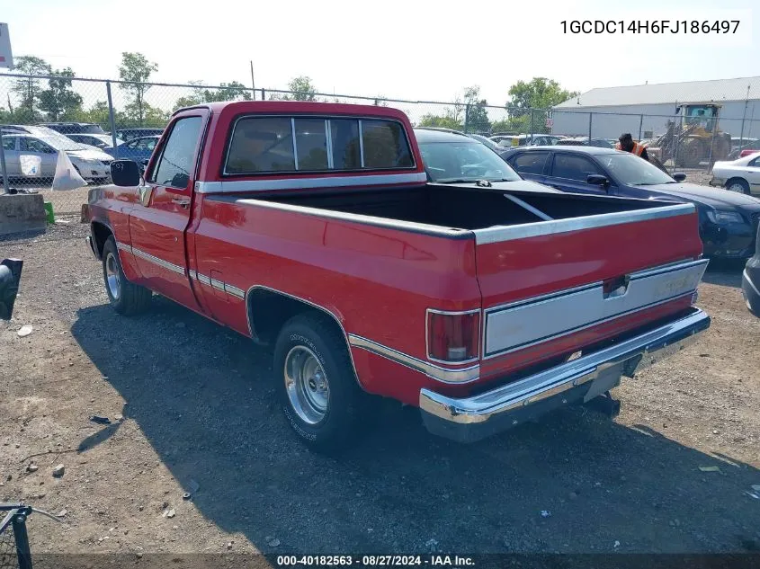 1985 Chevrolet C10 VIN: 1GCDC14H6FJ186497 Lot: 40182563