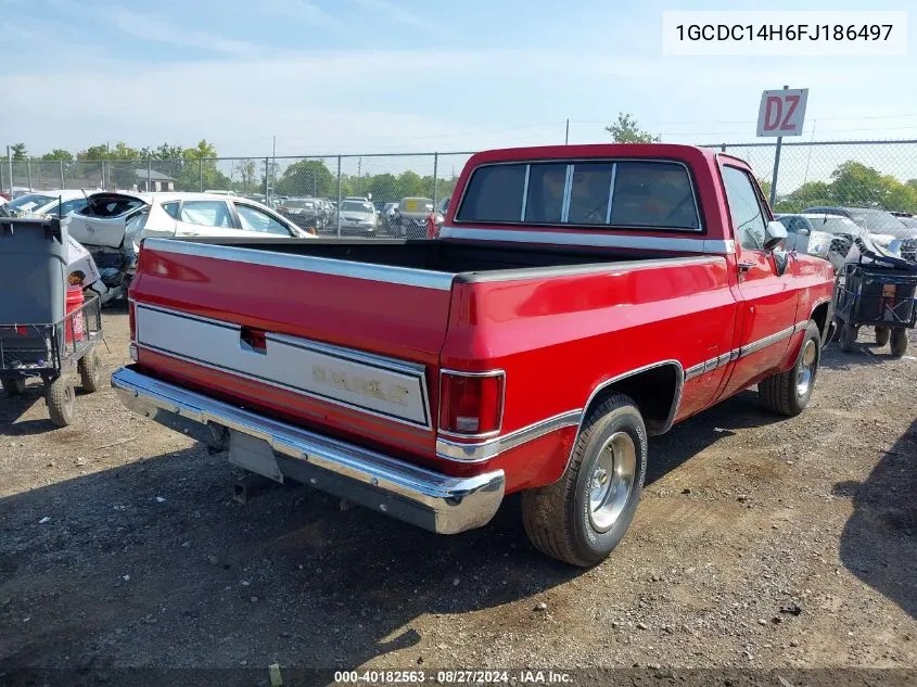 1985 Chevrolet C10 VIN: 1GCDC14H6FJ186497 Lot: 40182563