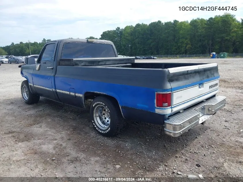 1GCDC14H2GF444745 1986 Chevrolet C10