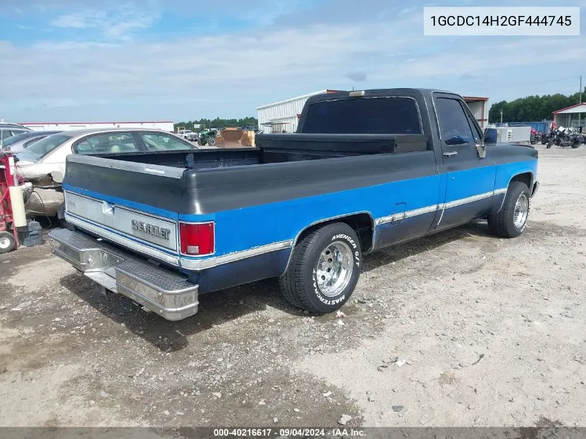 1986 Chevrolet C10 VIN: 1GCDC14H2GF444745 Lot: 40216617