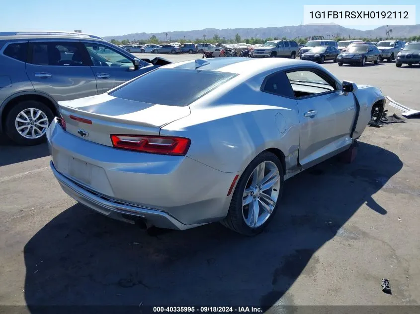 1G1FB1RSXH0192112 2017 Chevrolet Camaro Lt