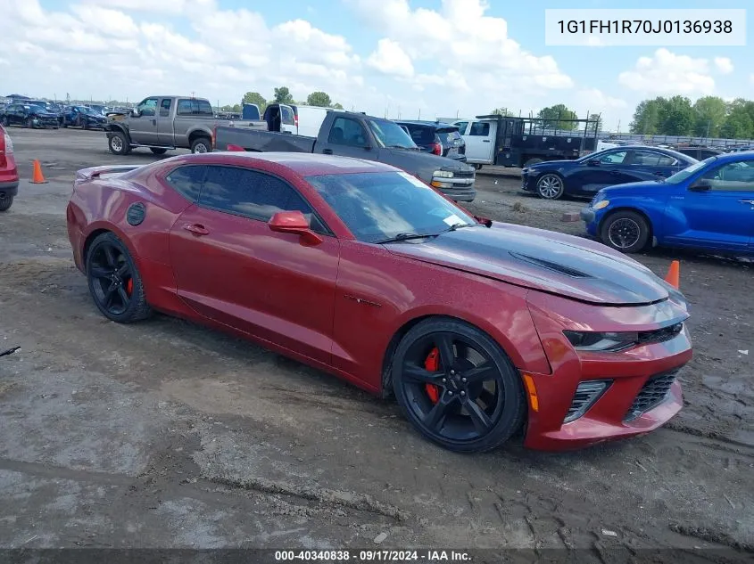 1G1FH1R70J0136938 2018 Chevrolet Camaro 2Ss