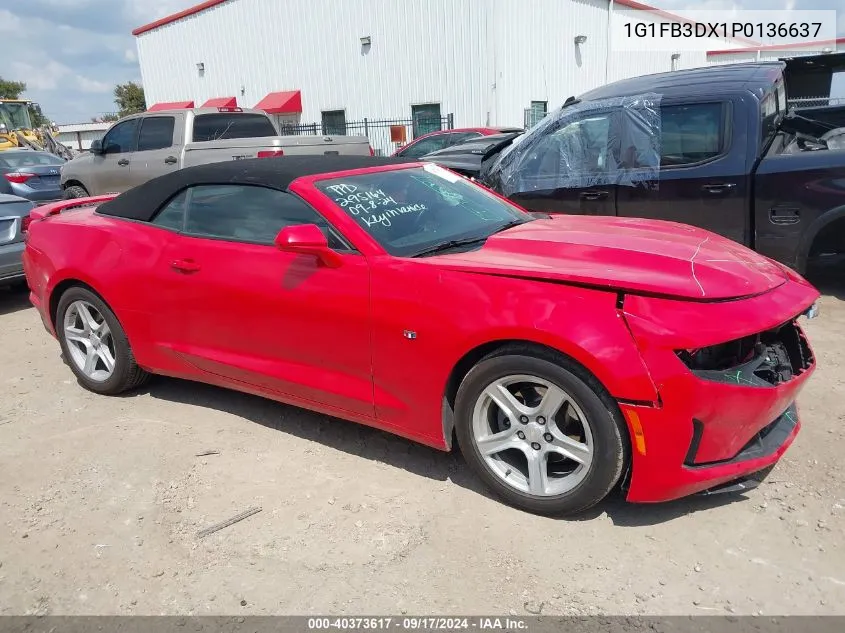 2023 Chevrolet Camaro 1Lt VIN: 1G1FB3DX1P0136637 Lot: 40373617