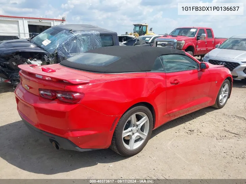 2023 Chevrolet Camaro 1Lt VIN: 1G1FB3DX1P0136637 Lot: 40373617