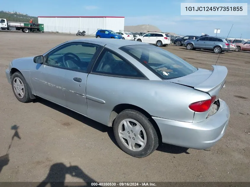 2000 Chevrolet Cavalier VIN: 1G1JC1245Y7351855 Lot: 40350530