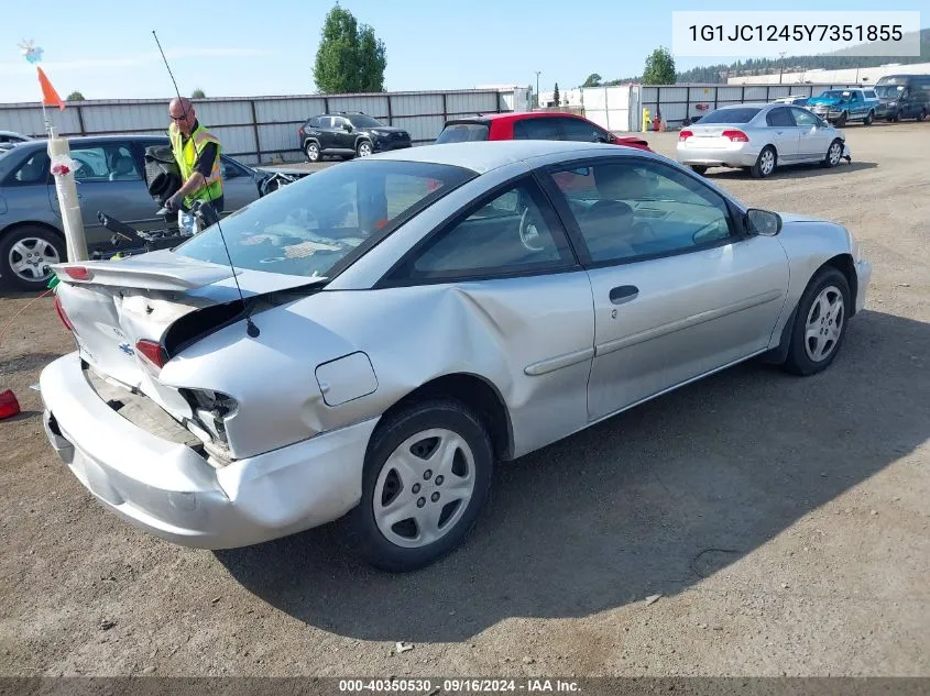 2000 Chevrolet Cavalier VIN: 1G1JC1245Y7351855 Lot: 40350530