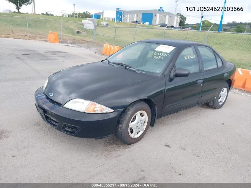 2002 Chevrolet Cavalier VIN: 1G1JC524627303666 Lot: 40355217