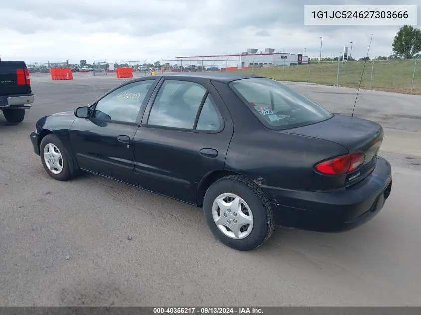 1G1JC524627303666 2002 Chevrolet Cavalier