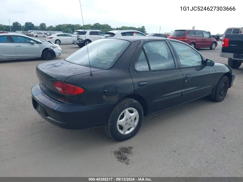 2002 Chevrolet Cavalier VIN: 1G1JC524627303666 Lot: 40355217