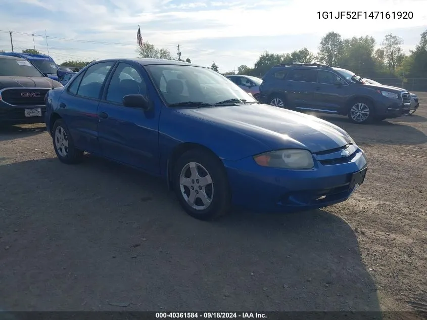 2004 Chevrolet Cavalier Ls VIN: 1G1JF52F147161920 Lot: 40361584