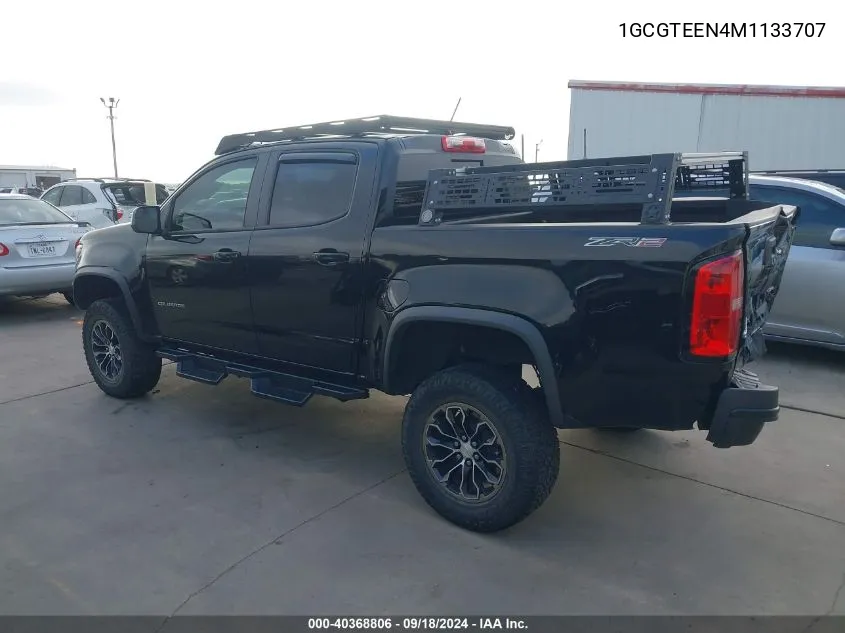 2021 Chevrolet Colorado Zr2 VIN: 1GCGTEEN4M1133707 Lot: 40368806