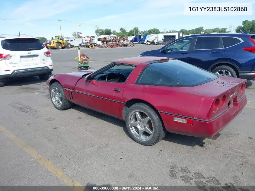 1990 Chevrolet Corvette VIN: 1G1YY2383L5102868 Lot: 39668338