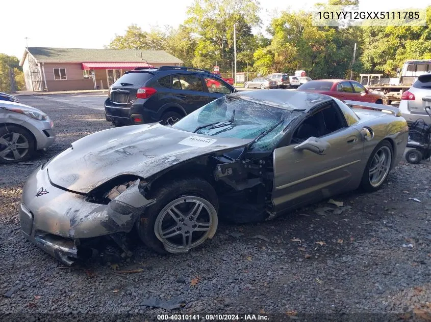 1999 Chevrolet Corvette Hardtop VIN: 1G1YY12GXX5111785 Lot: 40310141