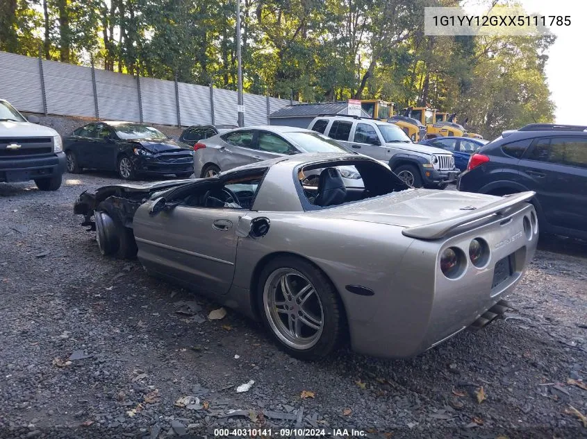 1999 Chevrolet Corvette Hardtop VIN: 1G1YY12GXX5111785 Lot: 40310141