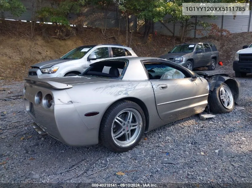 1999 Chevrolet Corvette Hardtop VIN: 1G1YY12GXX5111785 Lot: 40310141