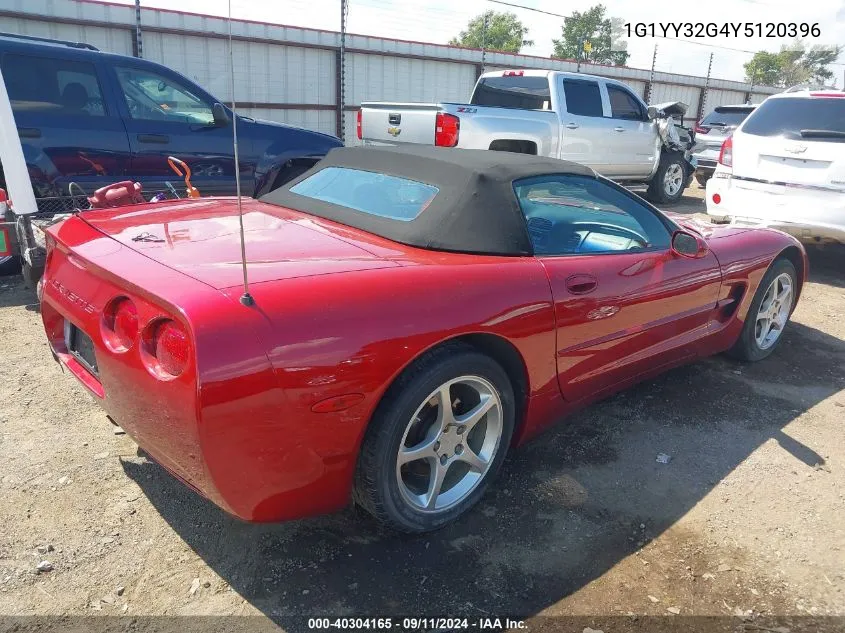 2000 Chevrolet Corvette VIN: 1G1YY32G4Y5120396 Lot: 40304165