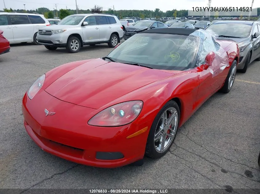 2006 Chevrolet Corvette VIN: 1G1YY36UX65114521 Lot: 12076833